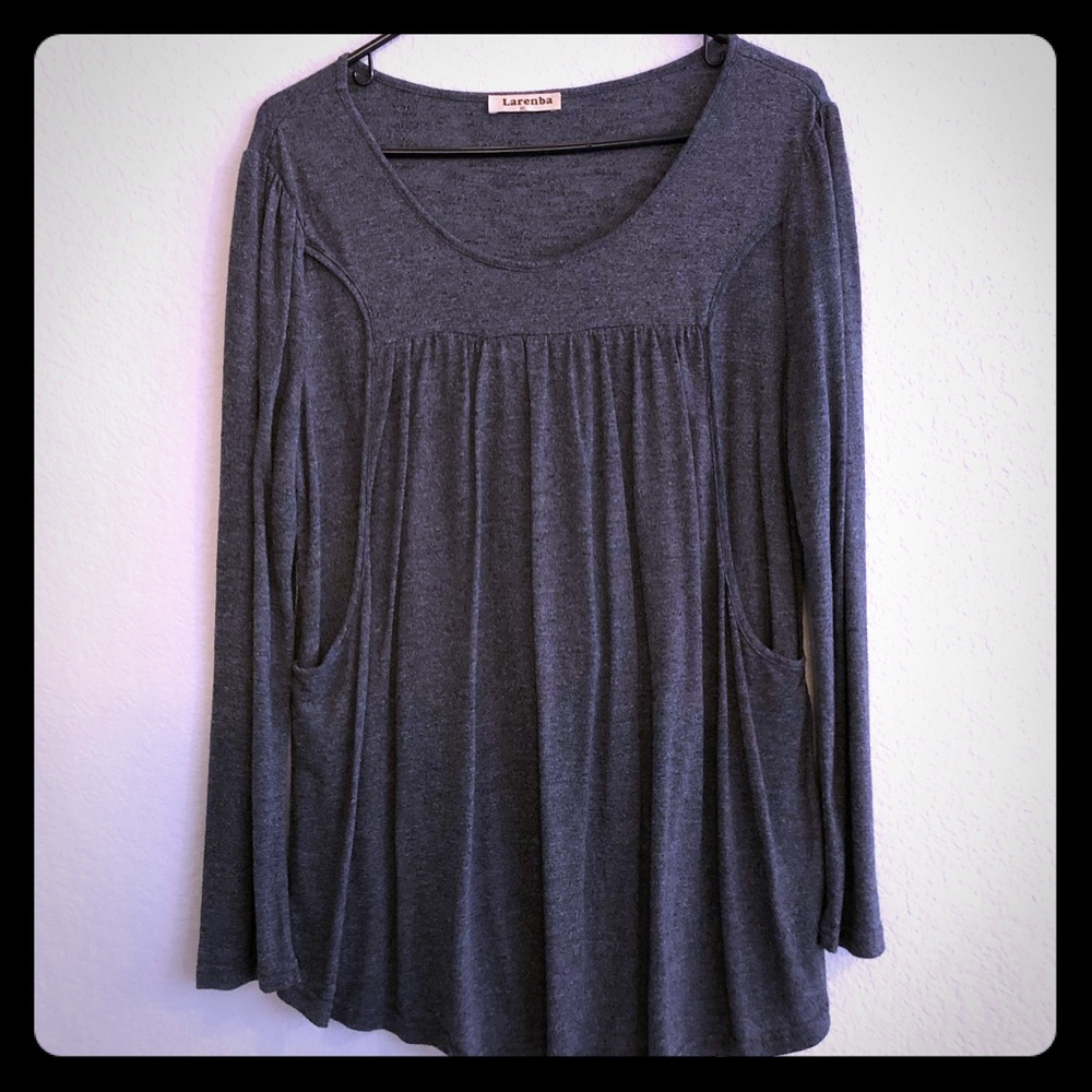 Gray Nursing Top